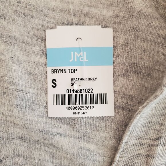 J. McLaughlin Womens Brynn Top Size S Grey Linen Button Front Pockets Beach NWT - Picture 4 of 10